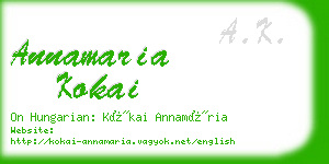 annamaria kokai business card